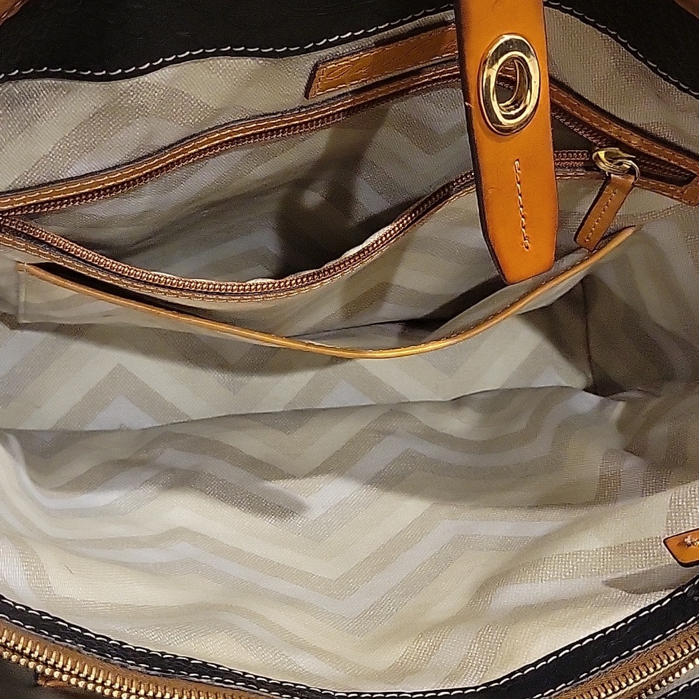 Dooney & Bourke Black and Brown Python Leather To… - image 8